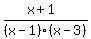 %28x%2B1%29%2F%28x-1%29%28x-3%29