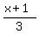 %28x%2B1%29%2F+3