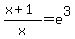 %28x%2B1%29%2Fx+=+e%5E3