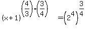 %28x%2B1%29%5E%28%284%2F3%29%2A%283%2F4%29%29=%282%5E4%29%5E%283%2F4%29