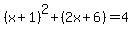 %28x%2B1%29%5E2%2B%282x%2B6%29=4