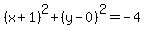 %28x%2B1%29%5E2%2B%28y-0%29%5E2=-4