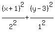 %28x%2B1%29%5E2%2F2%5E2+%2B+%28y-3%29%5E2%2F1%5E2