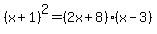 %28x%2B1%29%5E2=%282x%2B8%29%28x-3%29