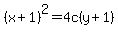 %28x%2B1%29%5E2=4c%28y%2B1%29