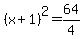 %28x%2B1%29%5E2=64%2F4