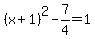 %28x%2B1%29%5E2-7%2F4=1