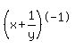 %28x%2B1%2Fy%29%5E-1