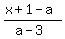 %28x%2B1-a%29%2F%28a-3%29