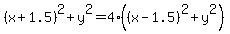 %28x%2B1.5%29%5E2%2By%5E2+=+4%28%28x-1.5%29%5E2%2By%5E2%29%29