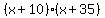 %28x%2B10%29%28x%2B35%29