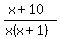 %28x%2B10%29%2F%28x%28x%2B1%29%29