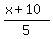 %28x%2B10%29%2F5