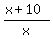 %28x%2B10%29%2Fx