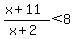%28x%2B11%29%2F%28x%2B2%29%3C8
