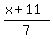 %28x%2B11%29%2F7