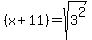 %28x%2B11%29+=+sqrt%283%5E2%29