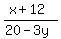 %28x%2B12%29%2F%2820-3y%29