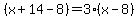 %28x%2B14-8%29=3%28x-8%29