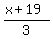 %28x%2B19%29%2F3%29