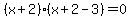 %28x%2B2%29%28x%2B2-3%29=0
