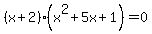 %28x%2B2%29%28x%5E2%2B5x%2B1%29=0