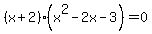 %28x%2B2%29%28x%5E2-2x-3%29=0