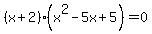 %28x%2B2%29%28x%5E2-5x%2B5%29+=+0