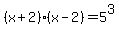 %28x%2B2%29%28x-2%29+=+5%5E3