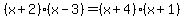 %28x%2B2%29%28x-3%29=%28x%2B4%29%28x%2B1%29