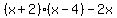 %28x%2B2%29%28x-4%29-2x