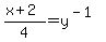 %28x%2B2%29%2F4+=+y%5E%28-1%29