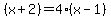 %28x%2B2%29=4%28x-1%29