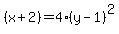 %28x%2B2%29=4%28y-1%29%5E2
