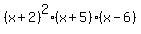 %28x%2B2%29%5E2%2A%28x%2B5%29%28x-6%29