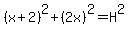 %28x%2B2%29%5E2%2B%282x%29%5E2=H%5E2