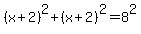 %28x%2B2%29%5E2%2B%28x%2B2%29%5E2=8%5E2