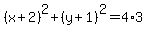 %28x%2B2%29%5E2%2B%28y%2B1%29%5E2=4%2A3
