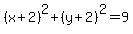 %28x%2B2%29%5E2%2B%28y%2B2%29%5E2=9