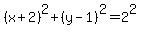 %28x%2B2%29%5E2%2B%28y-1%29%5E2=2%5E2