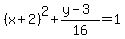%28x%2B2%29%5E2%2B%28y-3%29%2F16=1