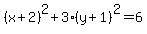 %28x%2B2%29%5E2%2B3%28y%2B1%29%5E2=6