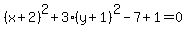 %28x%2B2%29%5E2%2B3%28y%2B1%29%5E2-7%2B1=0