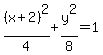 %28x%2B2%29%5E2%2F4%2By%5E2%2F8=1