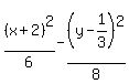 %28x%2B2%29%5E2%2F6-%28y-1%2F3%29%5E2%2F8