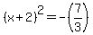 %28x%2B2%29%5E2=-%287%2F3%29