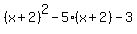 %28x%2B2%29%5E2-5%28x%2B2%29-3