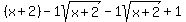 %28x%2B2%29+-+1sqrt%28x%2B2%29+-+1sqrt%28x%2B2%29+%2B+1
