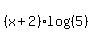 %28x%2B2%29log%28%285%29%29