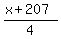 %28x%2B207%29%2F4